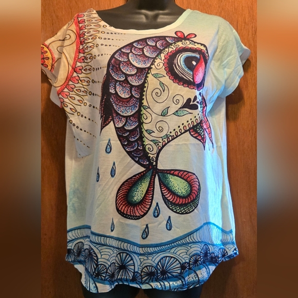 Mittelmeer fun fish art t-shirt szXL - Picture 2 of 3